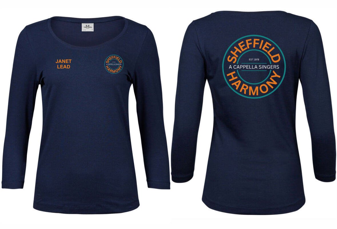 Sheffield Harmony personalised ladies 3/4 length sleeve t-shirt (TJ460)