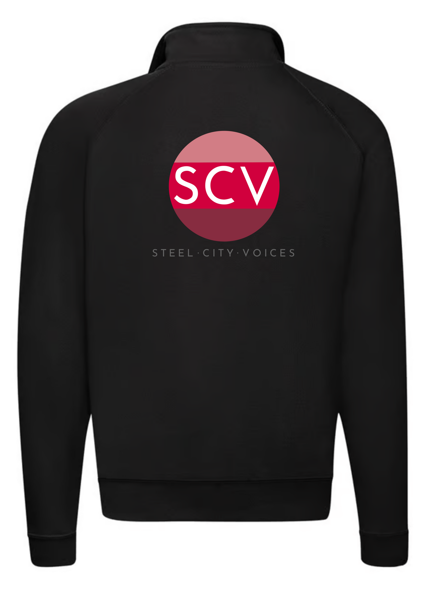Steel City Voices 1/4 zip sweat jacket with personalisation