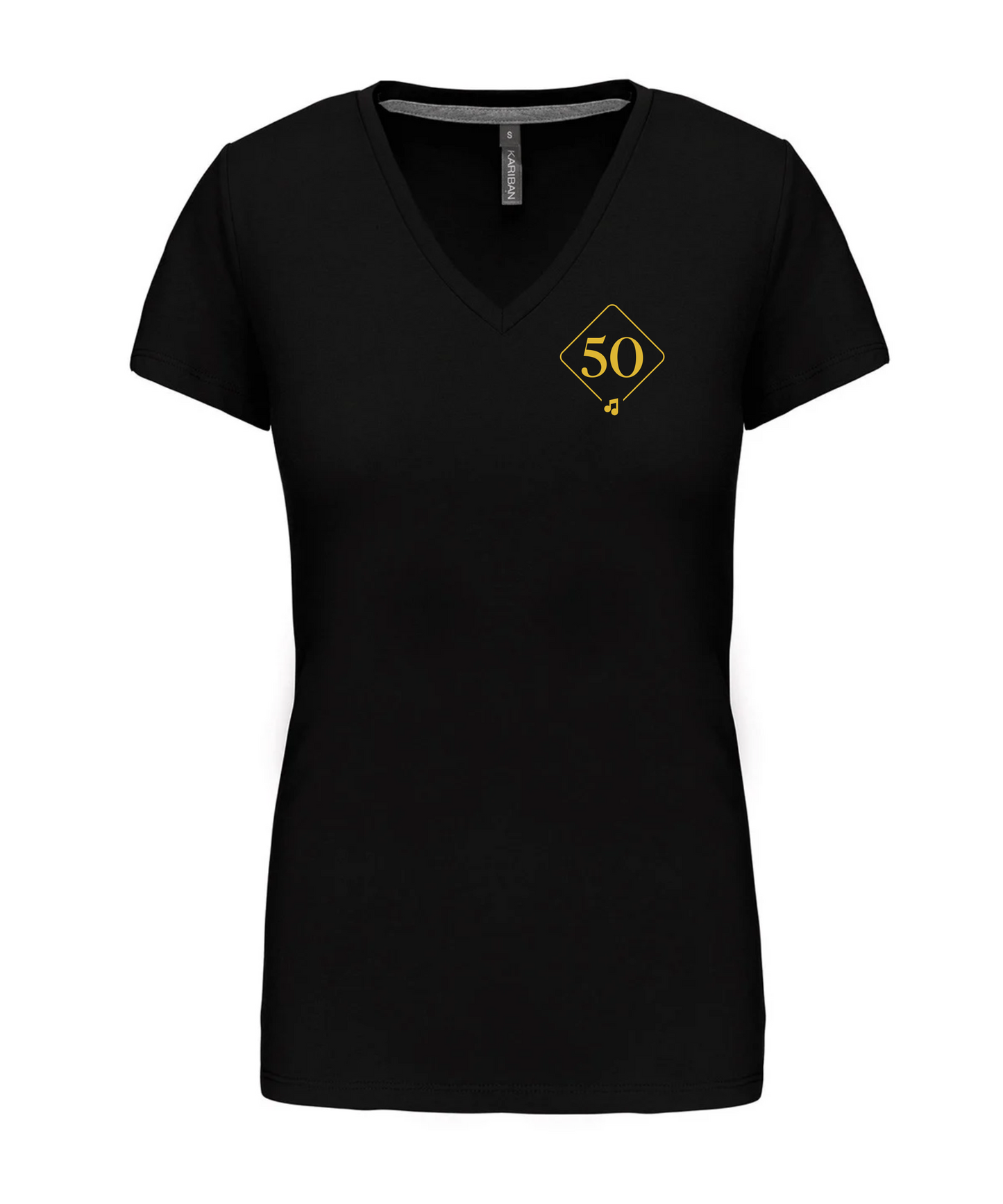 50th celebration short sleeved v neck t-shirt (KB381)