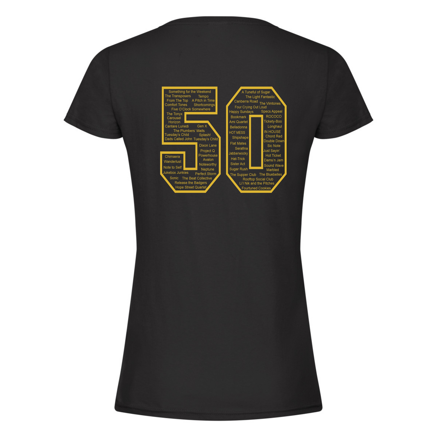 50th Quartet members celebration short sleeved t-shirt (61424)