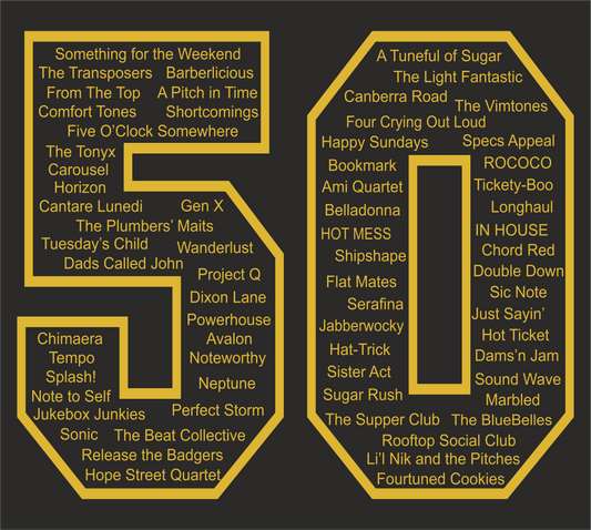 50th Quartet members celebration short sleeved t-shirt (61424)