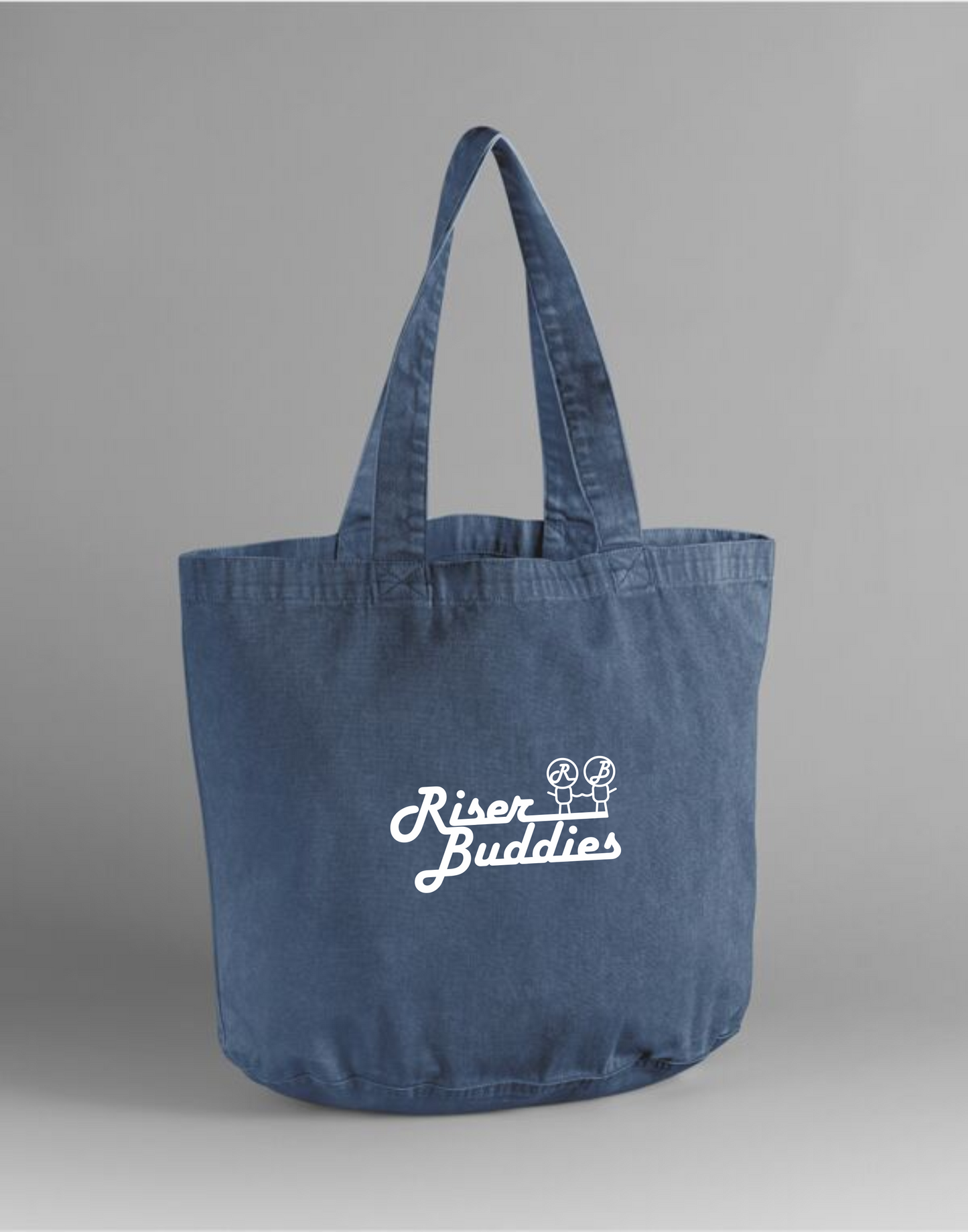 Vintage denim Riser Buddies recycled cotton bag