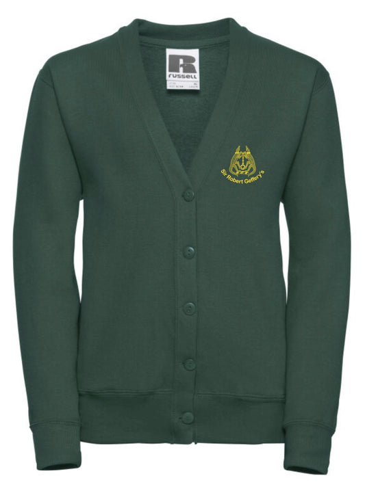 Children's embroidered cardigan with chest embroidery