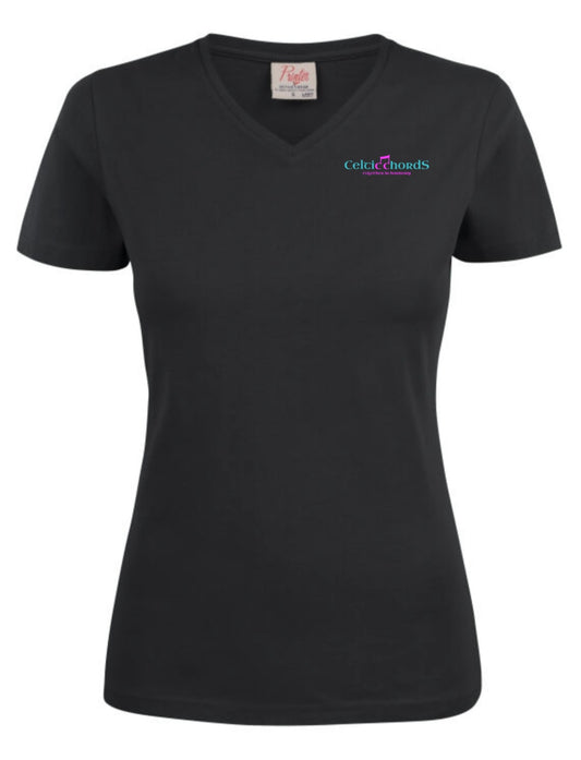 Celtic Chords ladies v-neck t-shirt