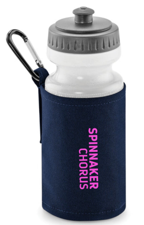 Spinnaker water bottle and printed holder