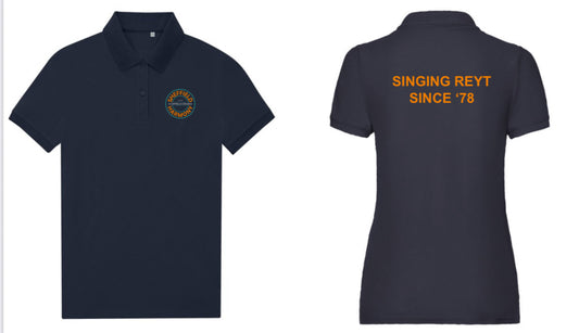 "Singin' Reyt Since '78" navy polo shirt (B265)