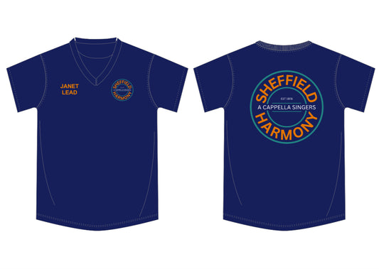 Sheffield Harmony personalised V NECK t-shirt (B119F)