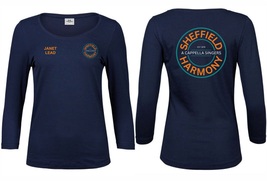 Sheffield Harmony personalised ladies 3/4 length sleeve  t-shirt (TJ460)