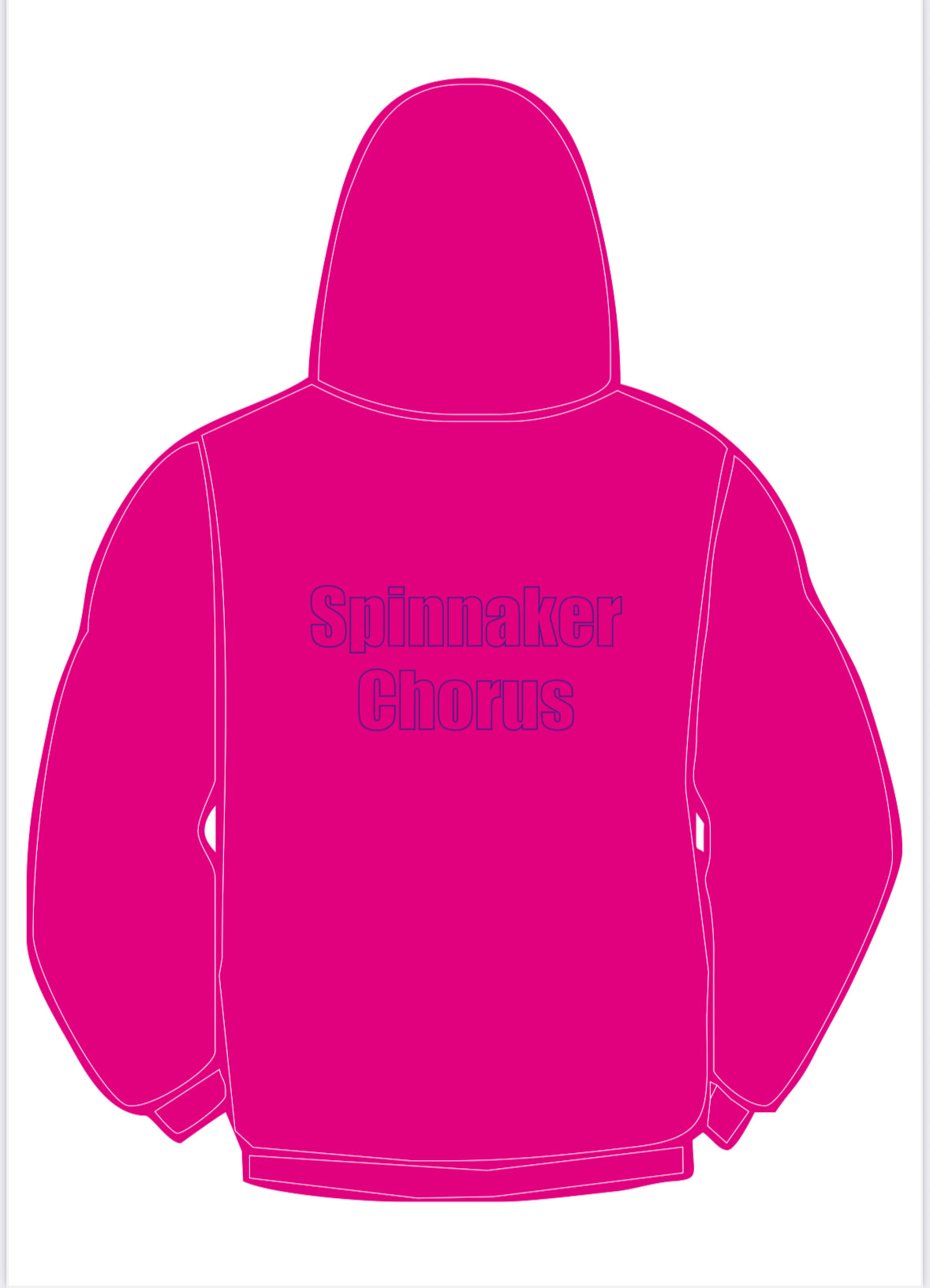 Spinnaker unisex hot pink full zip hoody (JH050)