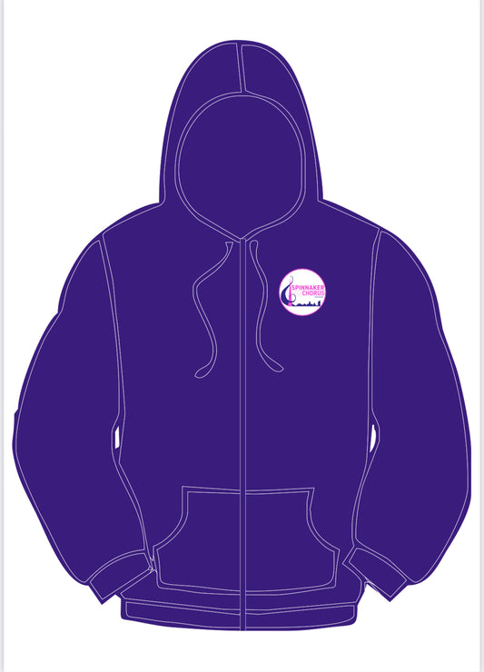 Spinnaker unisex navy blue full zip hoody (JH050)