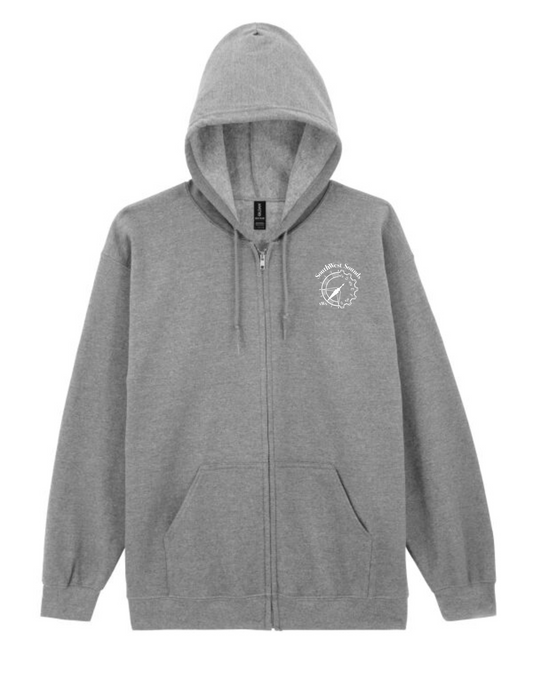 SouthWest Sounds sports grey zip hoody