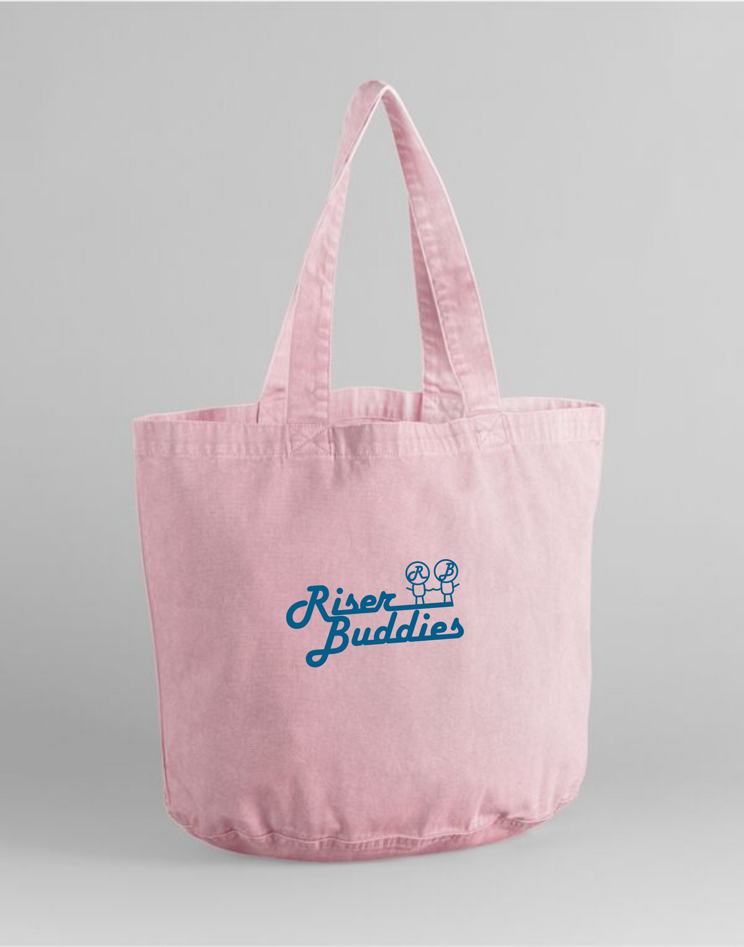 Dusty pink Riser Buddies recycled cotton bag