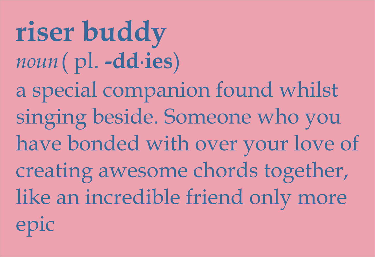 Dusty pink Riser Buddies recycled cotton bag