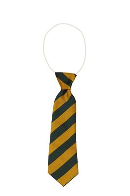 Green and gold elasticated tie