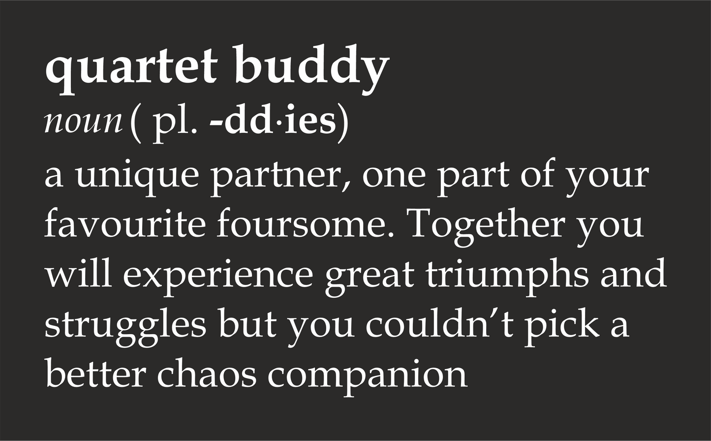 Quartet Buddy definition 100% organic cotton t-shirt