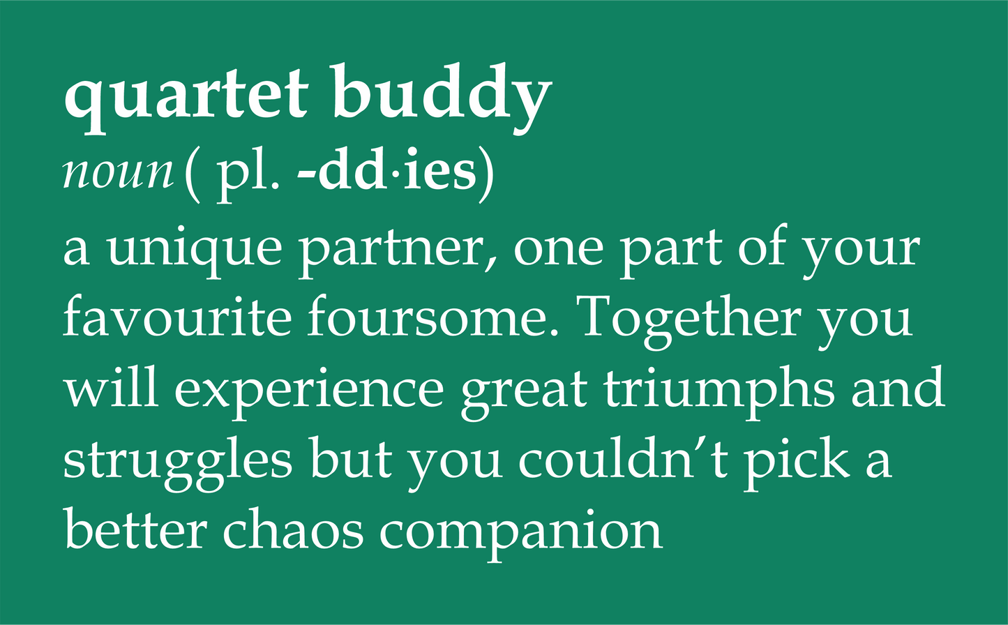 Quartet Buddy definition 100% organic cotton t-shirt