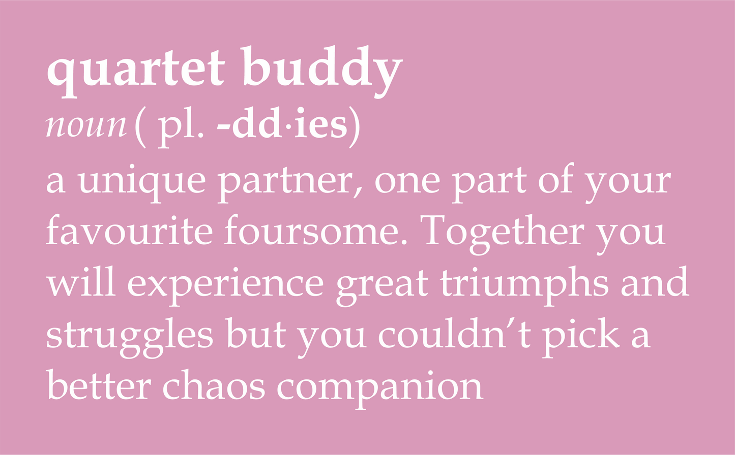 Quartet Buddy definition 100% organic cotton t-shirt