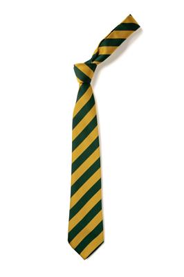 Green and gold tie